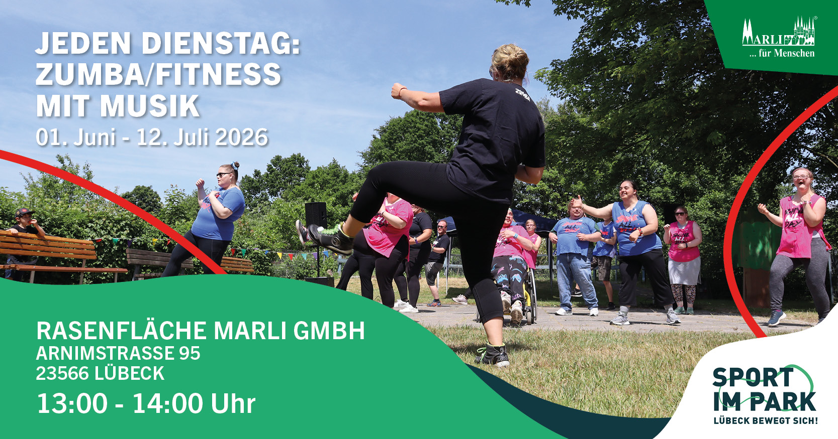 Zumba: dienstags 13 bis 14 Uhr in der Arnimstraße