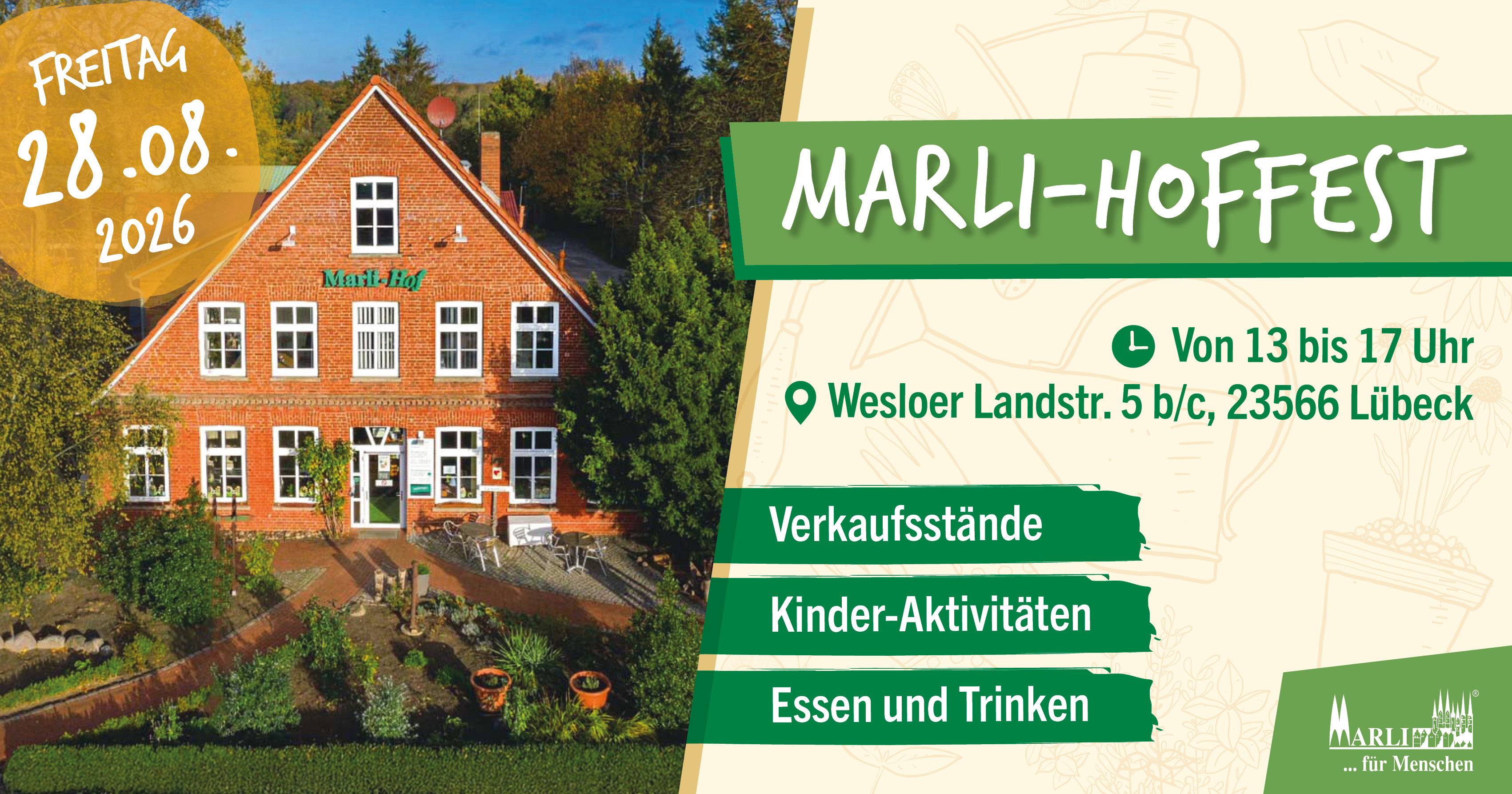 Werbeplakat Marli-Hoffest 28.08.2026