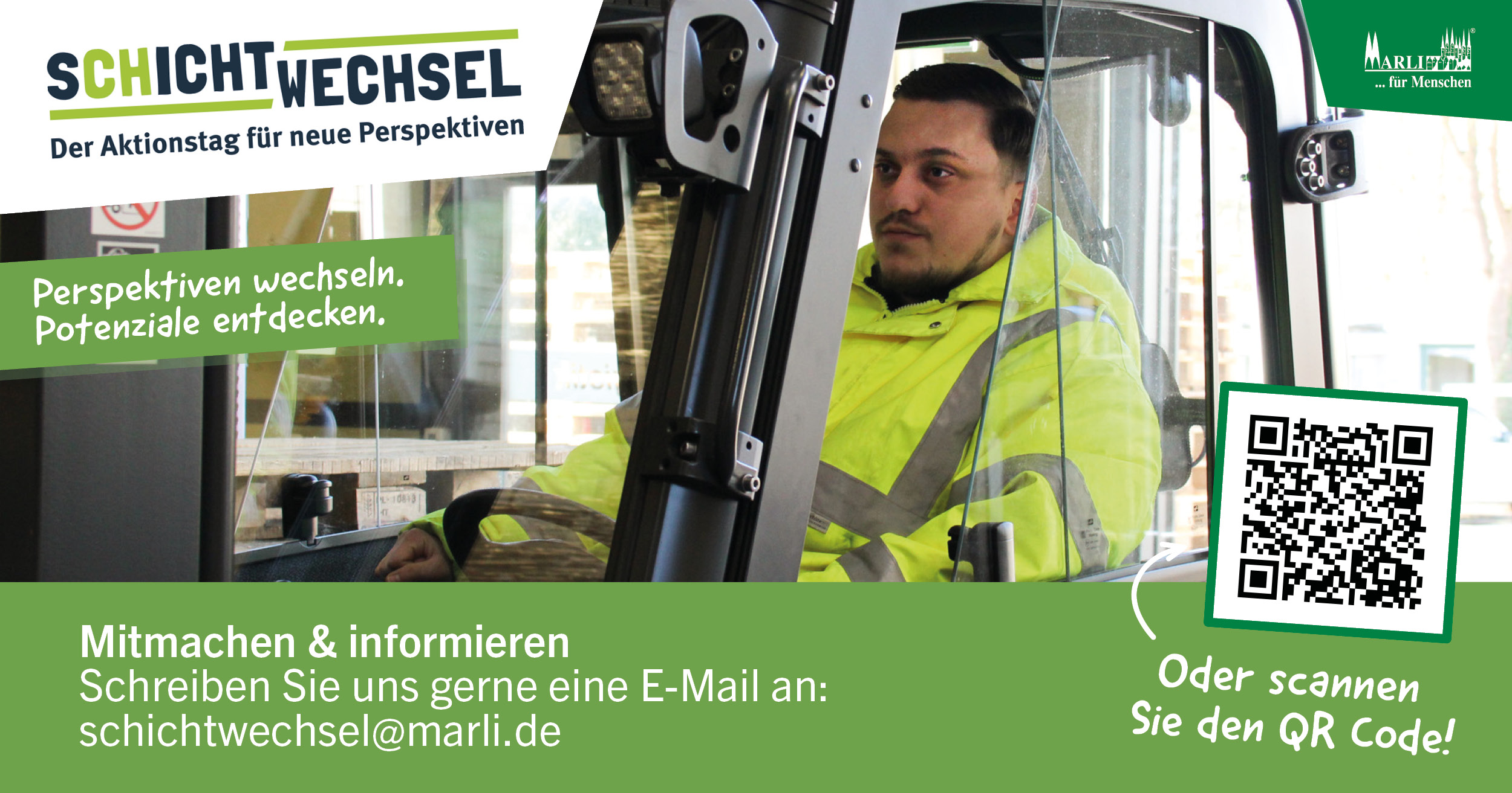 Bild zeigt einen Menschen mit Behinderung der als Staplerfahrer bei Marli arbeitet